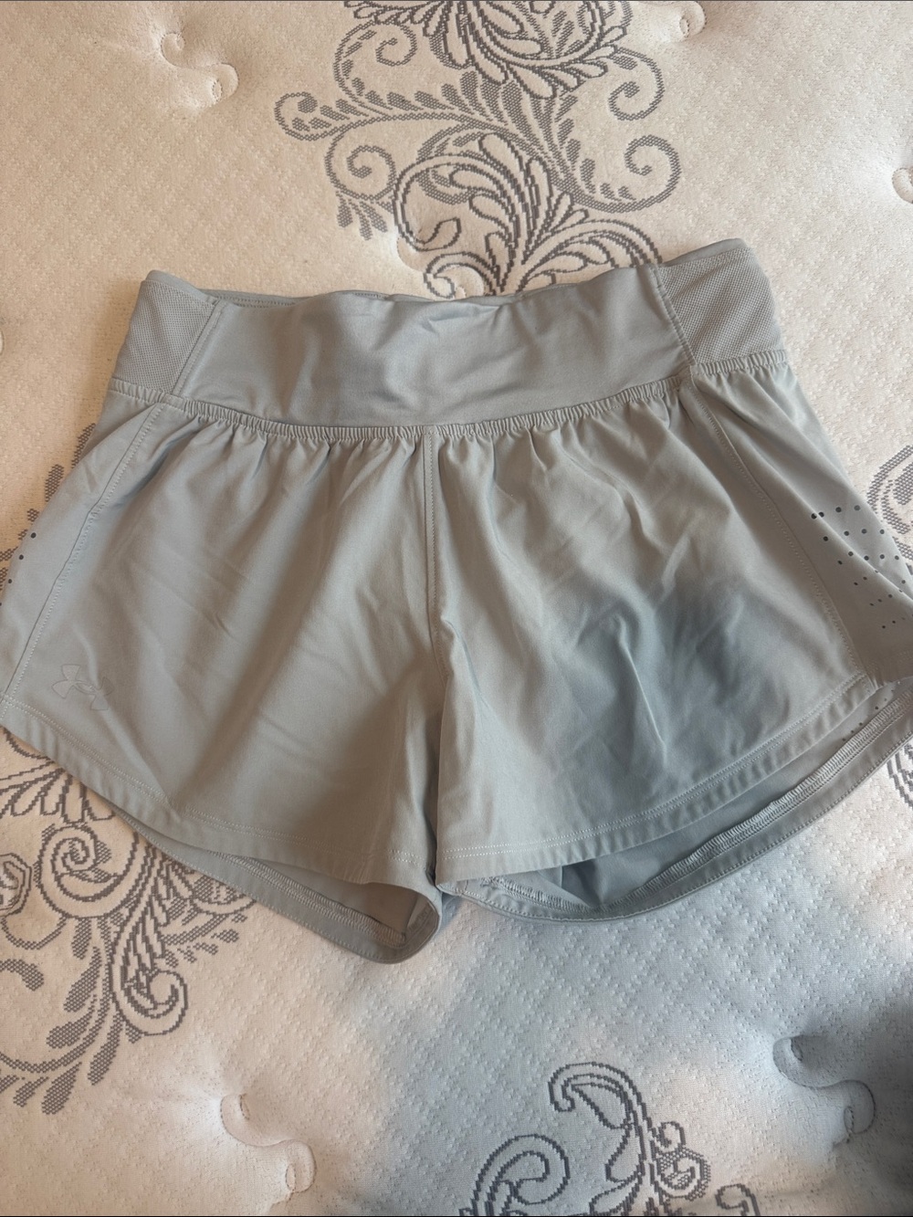 Under Armour Women's Light Gray Performance Athletic Shorts